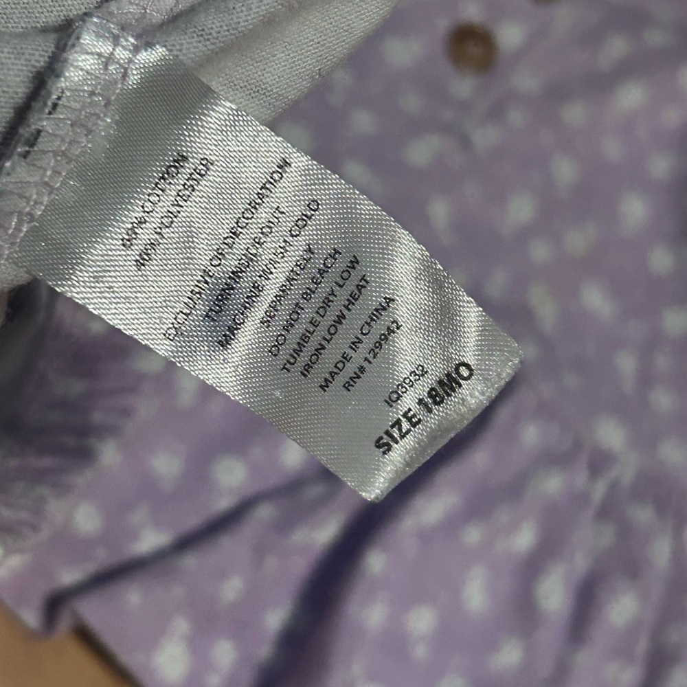 Purple Floral Kids Set Size Toddler 18 months - Picture 3 of 6